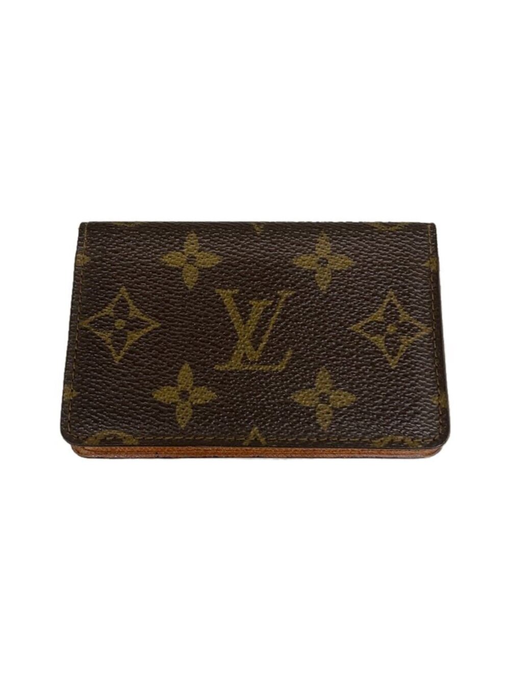 LOUIS VUITTON Pochette Carte Visite Monogram Canvas Brown All over